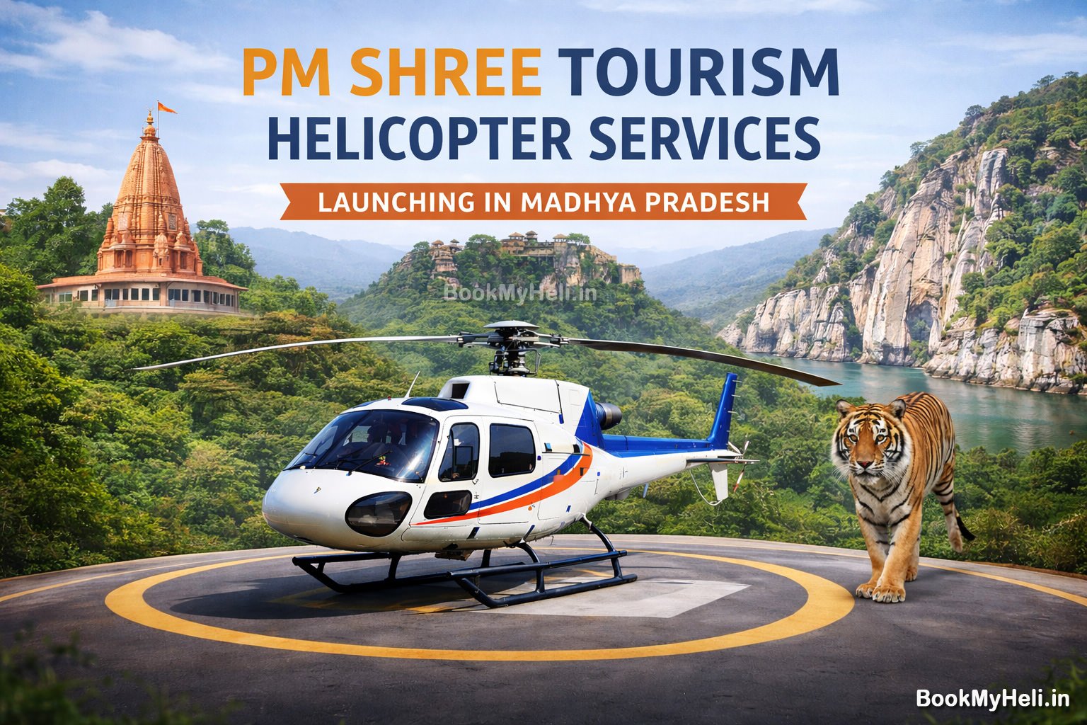 PM Shree Tourism Helicopter Services to Launch in Madhya Pradesh from November 20